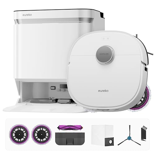 Black Robot Vacuum and Mop with Self Emptying Base G50241