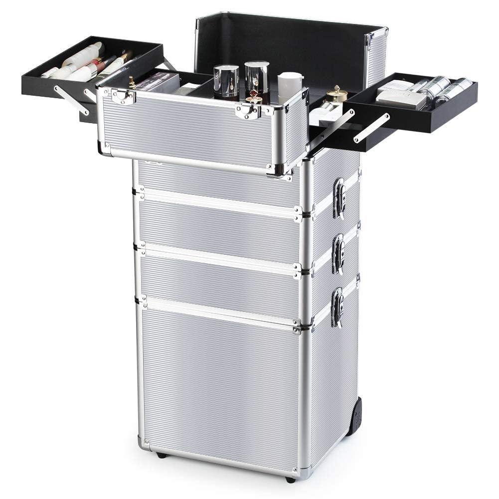 Professional Cosmetics Rolling Organizer Aluminum Frame T56102