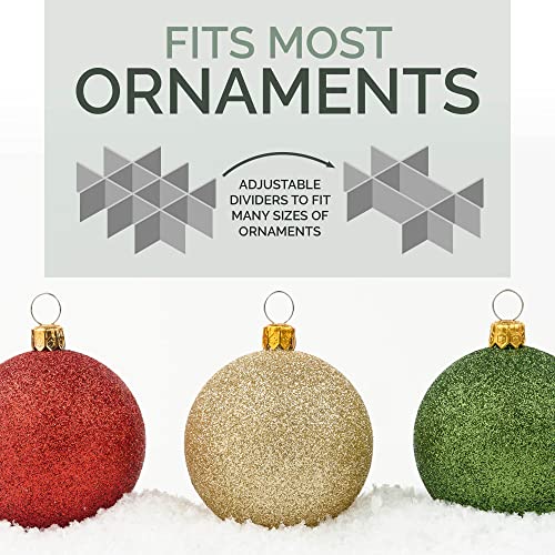 Christmas Ornament Storage Container Box with Dividers J726301