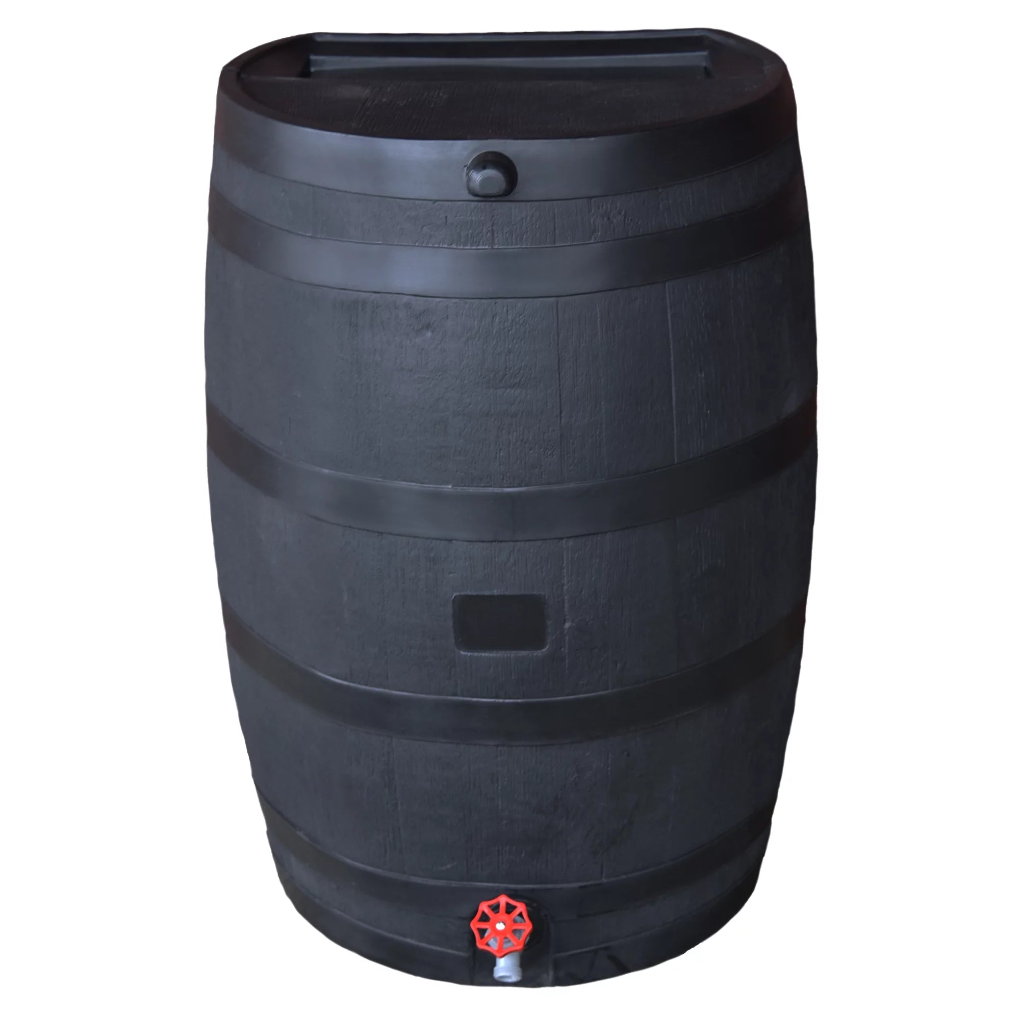 Black 50 Gallon Polyethylene Rain Barrel L71199