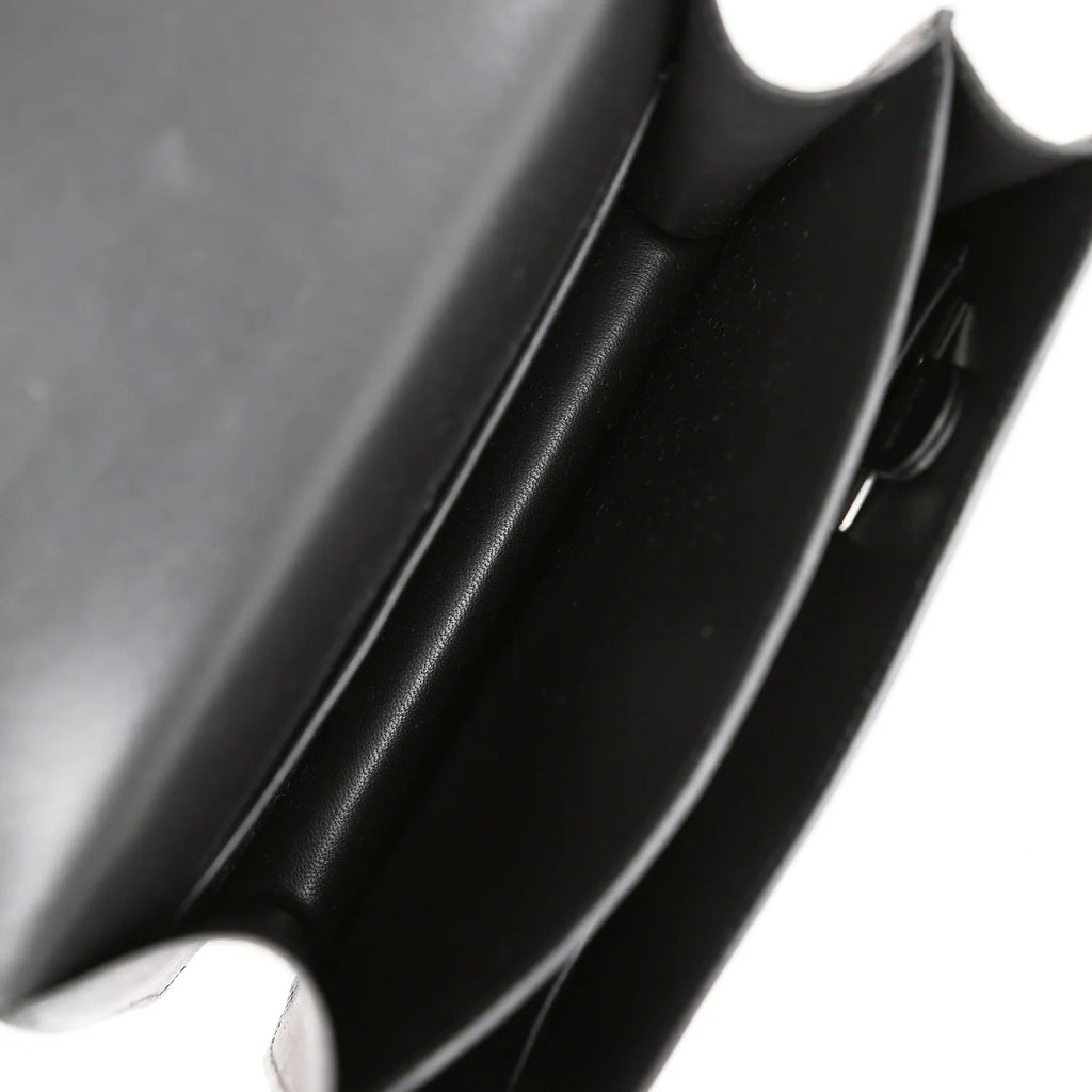 Black Epsom Leather Shoulder Bag P416