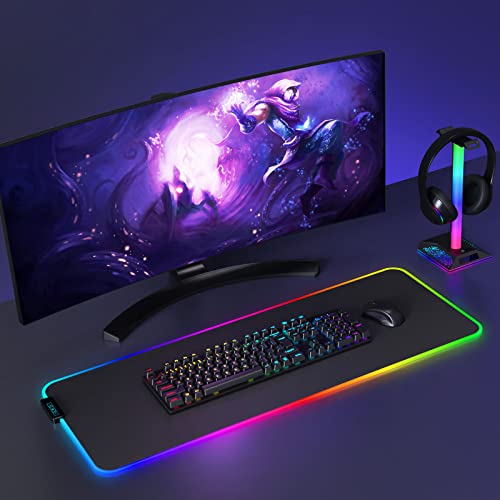 RGB Headset Stand with 2 USB Charger Y731