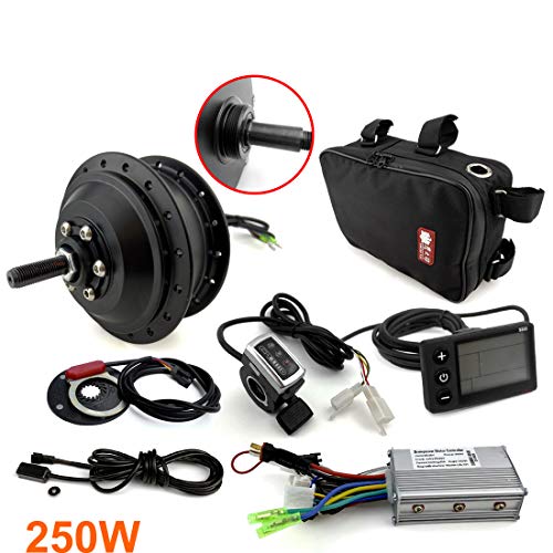 Black Brushless Hub Motor Bicycle Electrified Conversion Kit Y959074