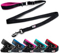 Padded Handle Adjustable Dog Leash (Pink/Black) H103333