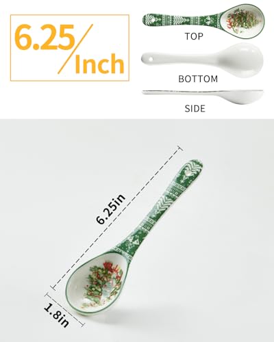 Green Ceramic Spoons Set of 6 A962389