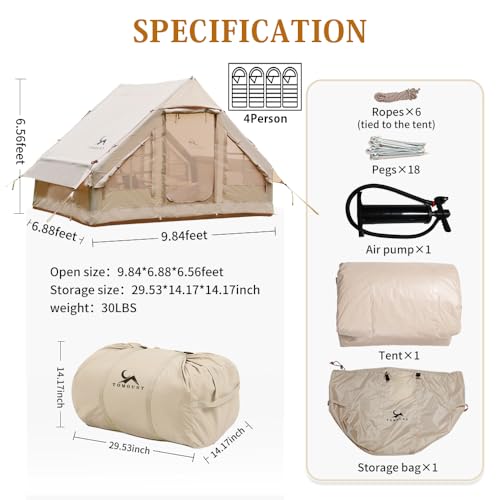 4 Season Waterproof Inflatable Cabin Tent F44518