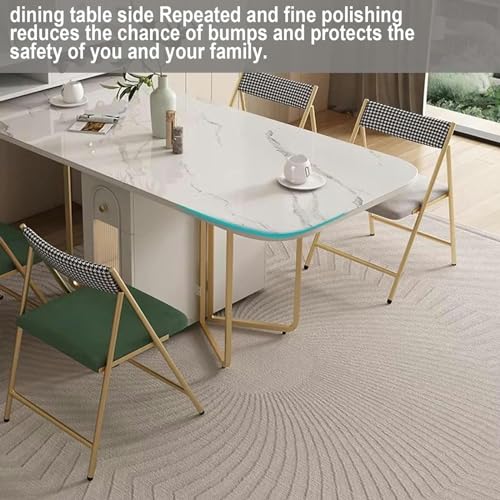 Folding Square Dining Table with Wheels and Storage Racks C228949