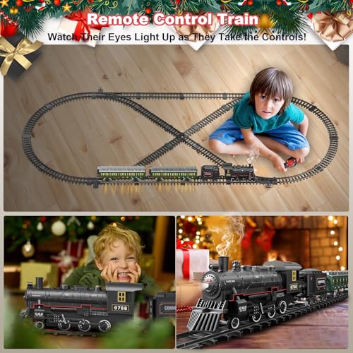 Red Metal Alloy Electric Train Set with Light & Sounds Z4759