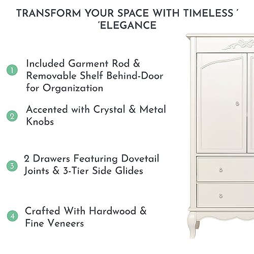 Ivory Lace Armoire O8560
