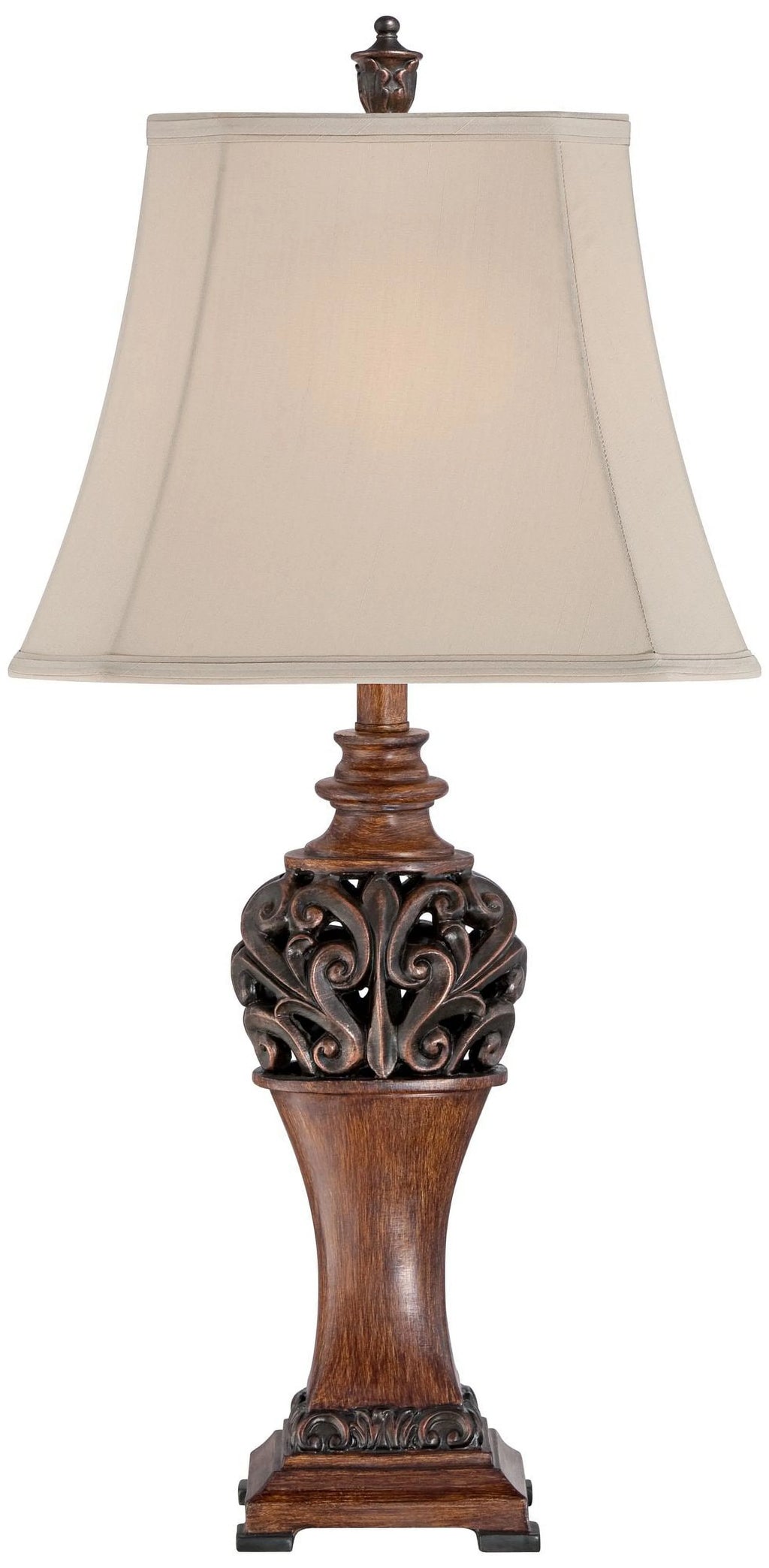 Set of 2 Bronze Cream Table Lamps R903