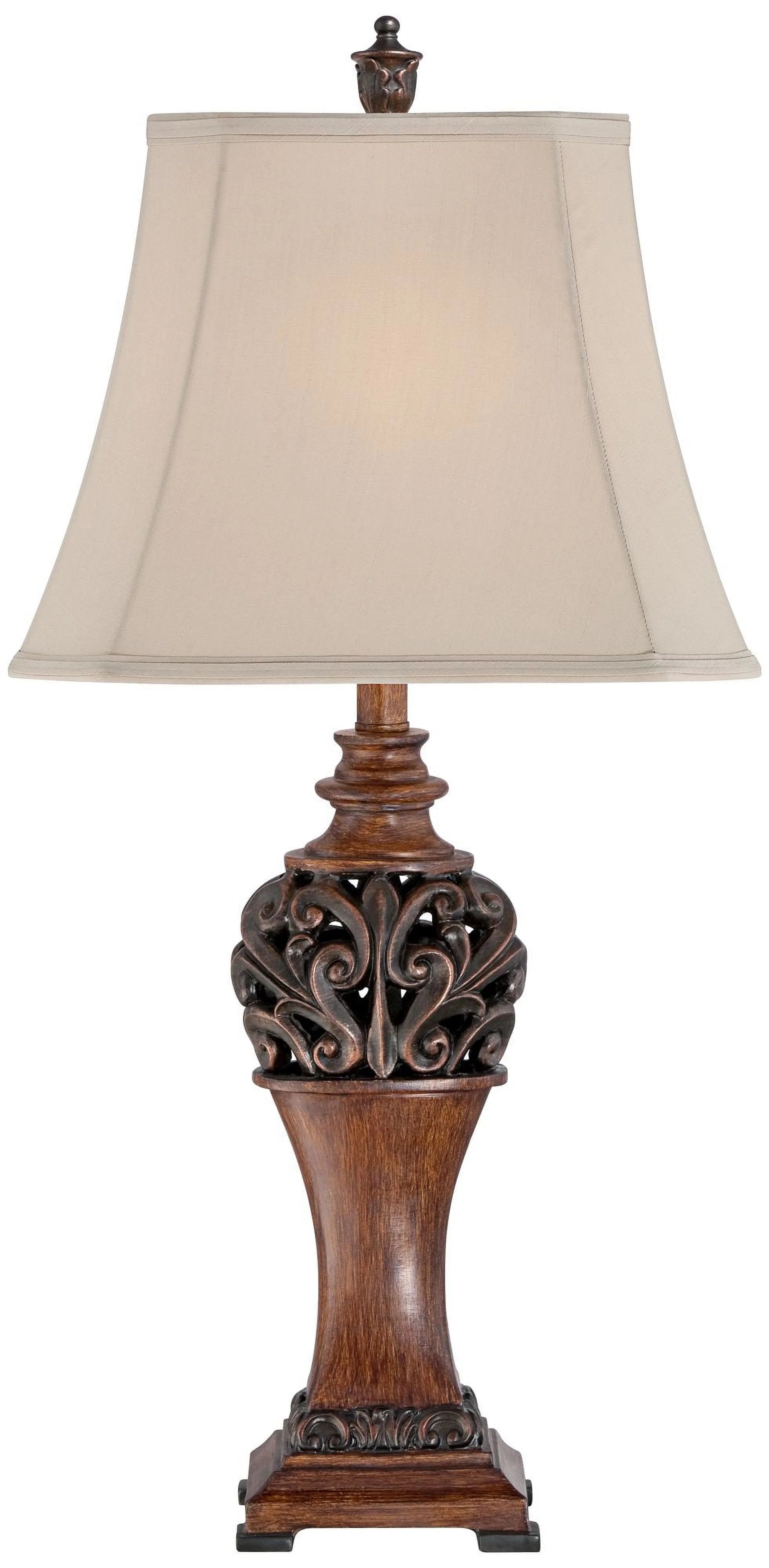 Set of 2 Bronze Cream Table Lamps R903