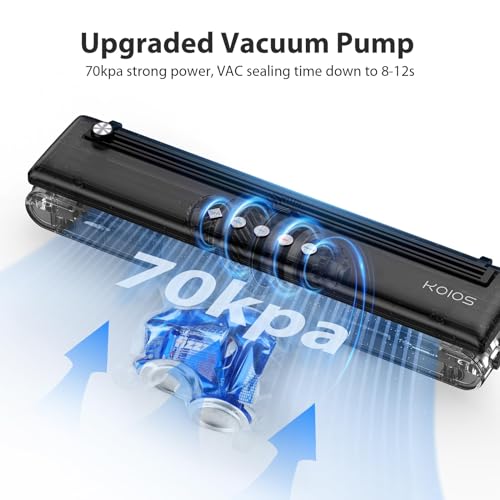 Compact Food Sealer with Cutter, Dry & Moist Modes, 10 Sealing Bags & Air Suction Hose H2211