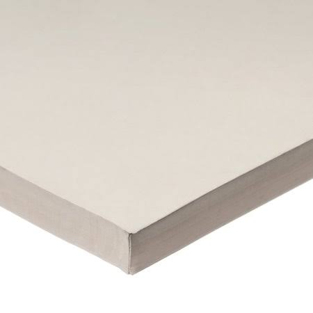 White Silicone Rubber Sheet, 12x22L x 36x22W x 1/2x22 Thick, 50A R5491