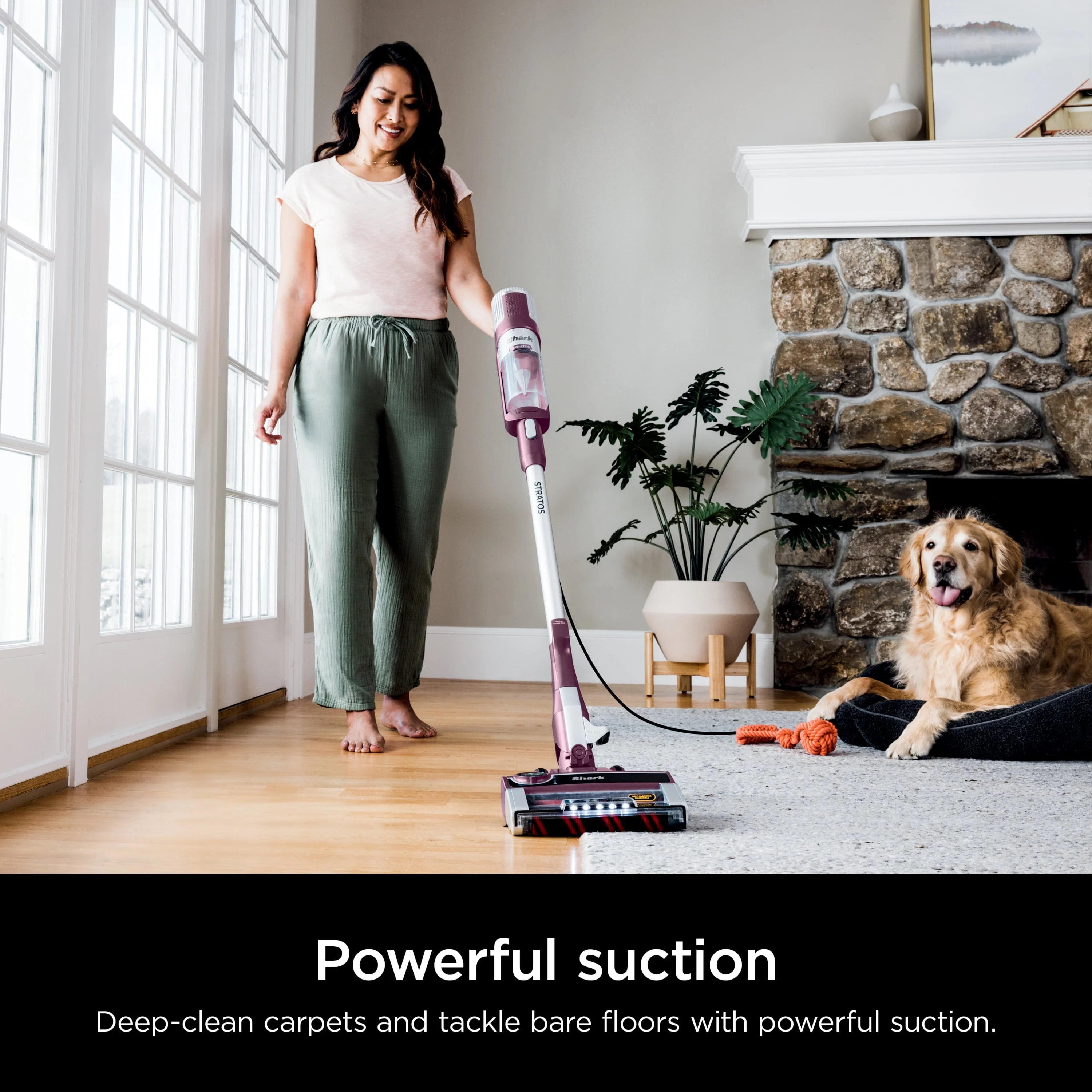Corded Stick Vacuum with Self-Cleaning Brushroll L40856