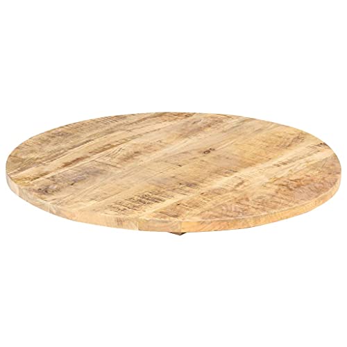 Solid Reclaimed Wood Round Table Top 15.7" J231930