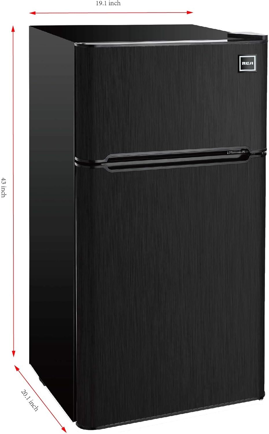 Black Stainless Steel 2 Door Refrigerator Freezer O51541