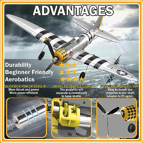4-CH RC Airplane Ready to Fly P-40 Warhawk Remote Control Airplane L79549