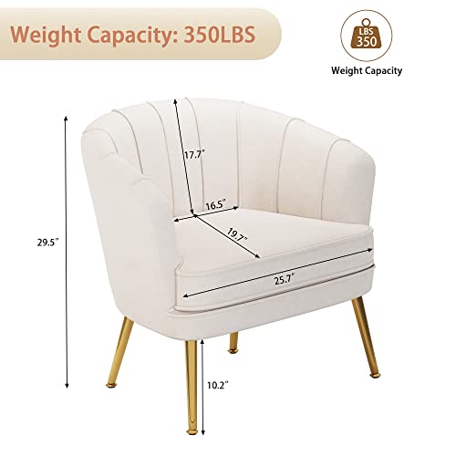 Green Velvet Accent Chair with Golden Metal Legs U651