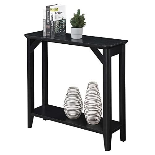White Hall Table with Shelf B186