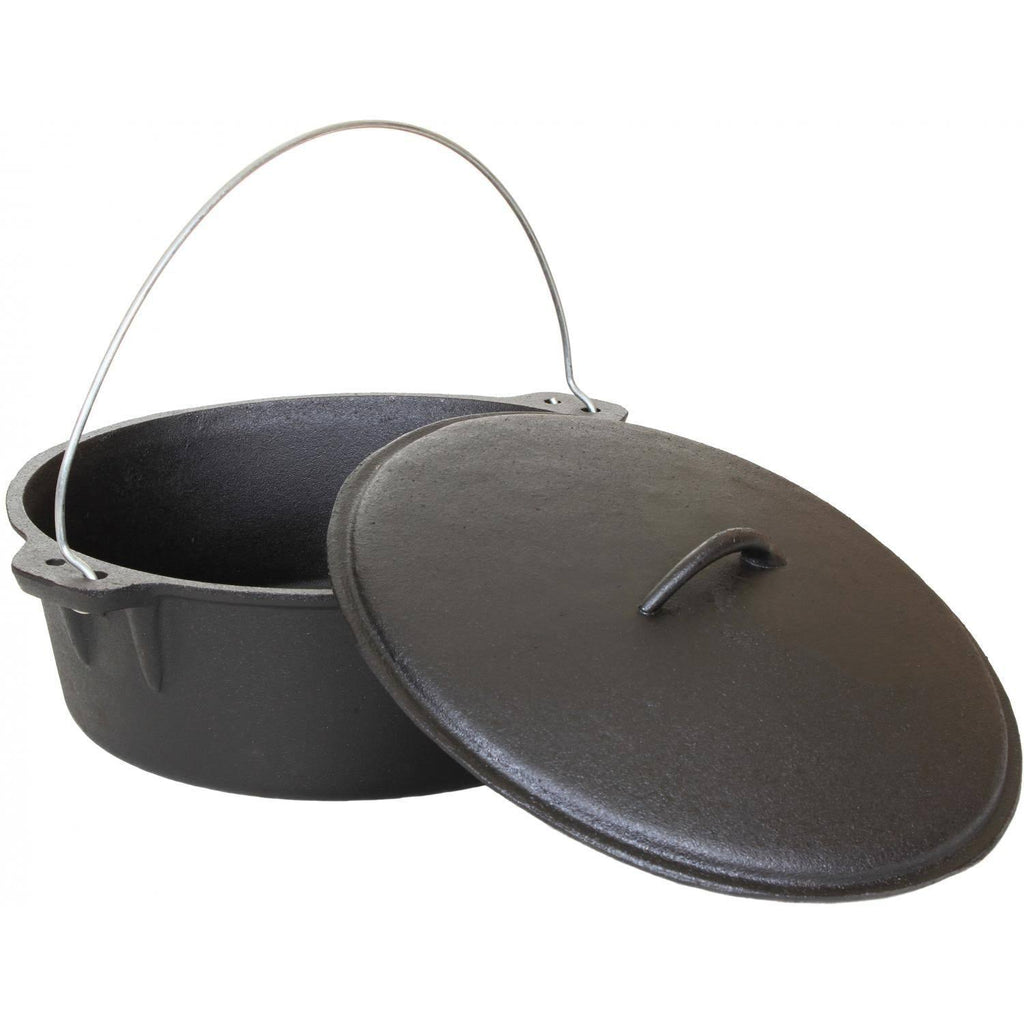 12-Quart Seasoned Cast Iron Dutch Oven W666