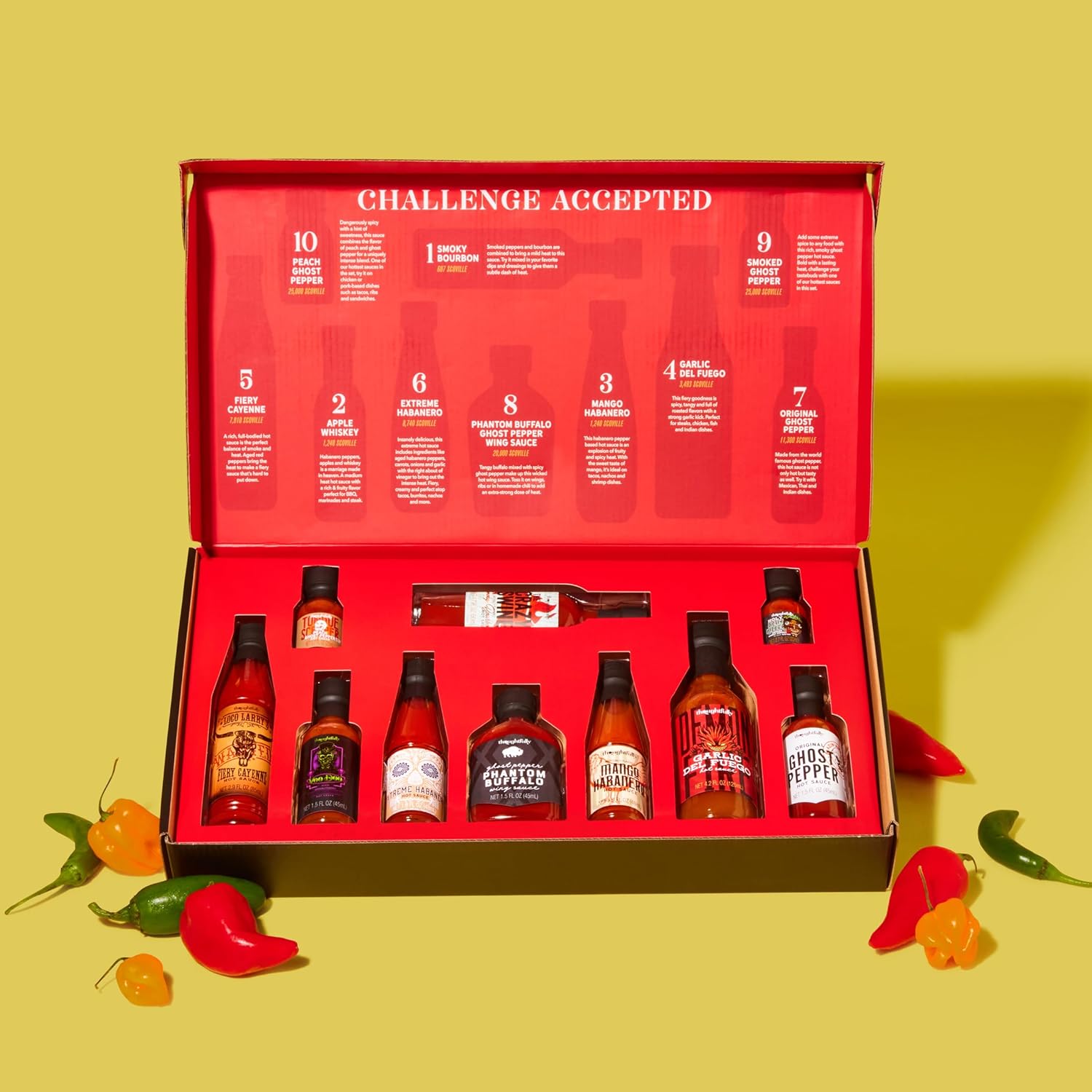 Set of 10 Hot Sauce Variety Pack Z7544