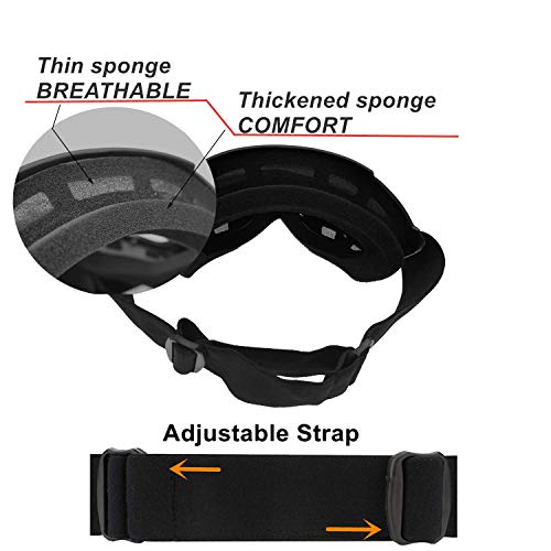 Motorcycle Goggles with Removable Face Mask I206408