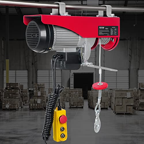 2200 lbs 1600W 110V Electric Steel Wire Winch with Wireless Remote Control 40ft Single Cable Lifting Height E77968