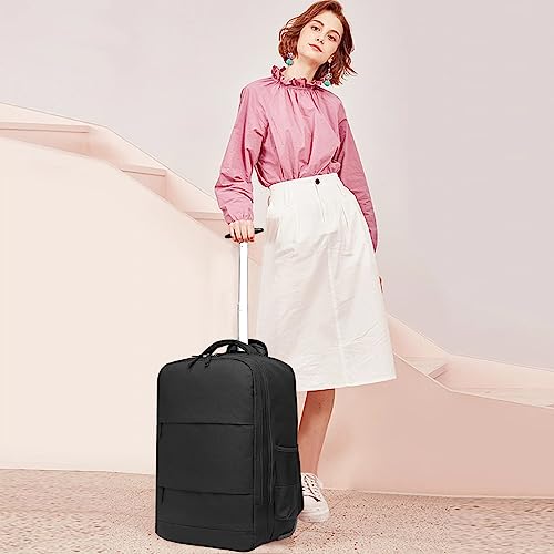 Black Wheeled Laptop Backpack with Wheels G39674