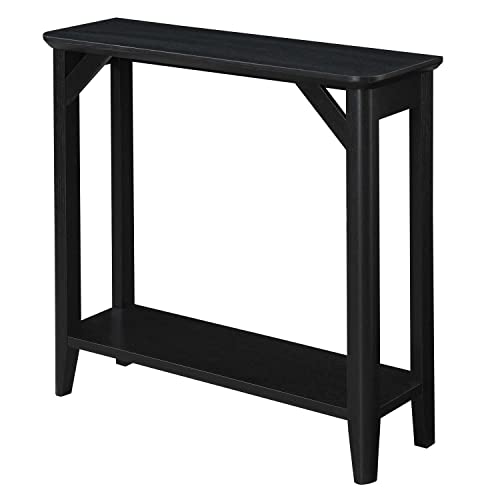 White Hall Table with Shelf B186
