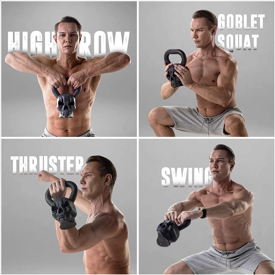 Cast Iron Kettlebell with Anti Slip Powder Coated Handle H9486