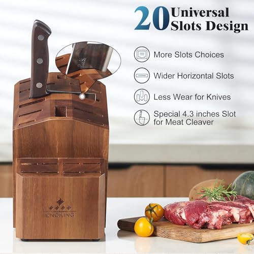 20 Slots Acacia Wood Knife Block R13993