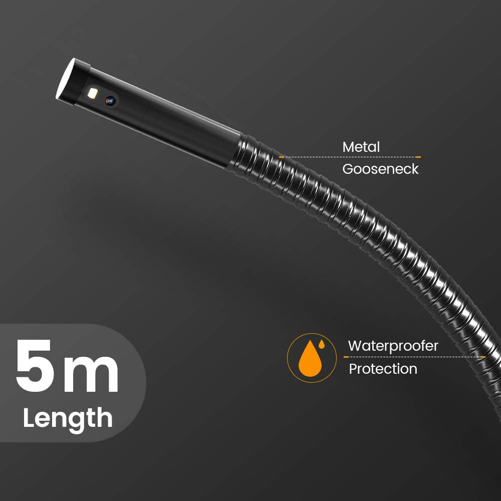 5inch IPS Dual Lens Endoscope Camera with 16.5ft Cable E3971