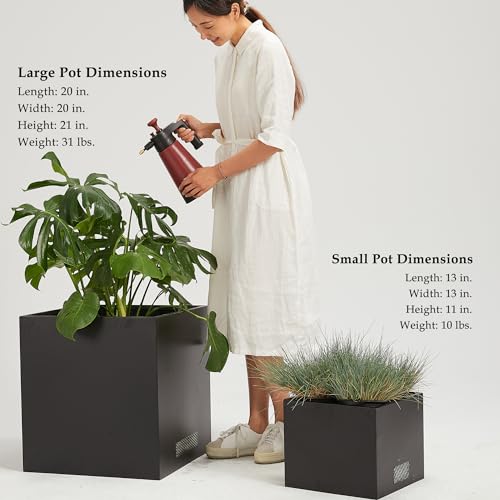 Bronze Square Steel Planter Box K19433