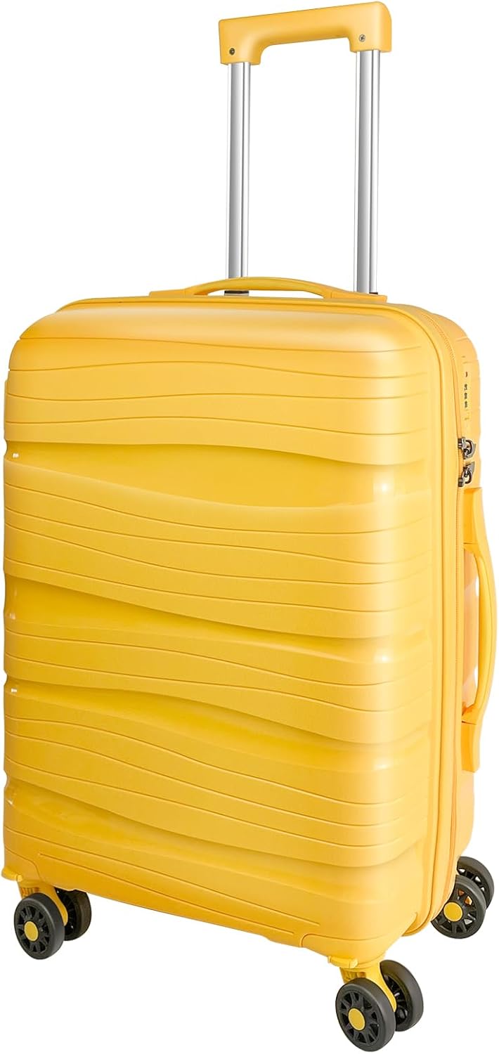 Yellow 20-Inch Lightweight Suitcase K407