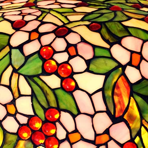Peach Stained Glass 3-Light Table Lamp R1772