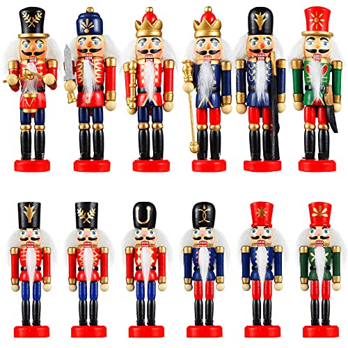 12 Pcs Small Wooden Nutcracker Ornament R60792