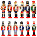 12 Pcs Small Wooden Nutcracker Ornament R60792