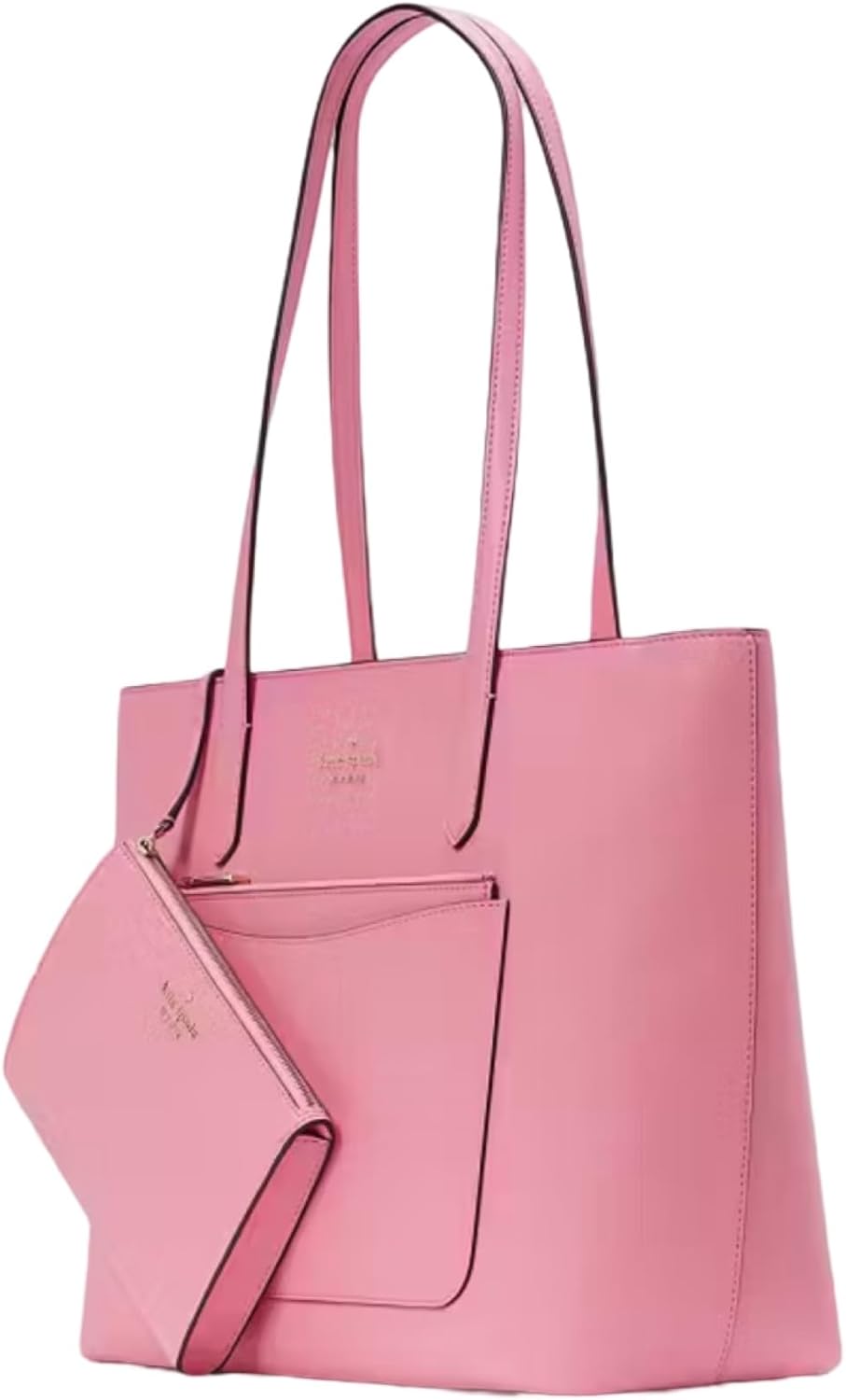 Blossom Pink Leather 3 Piece Tote and Wristlet Set Q1470