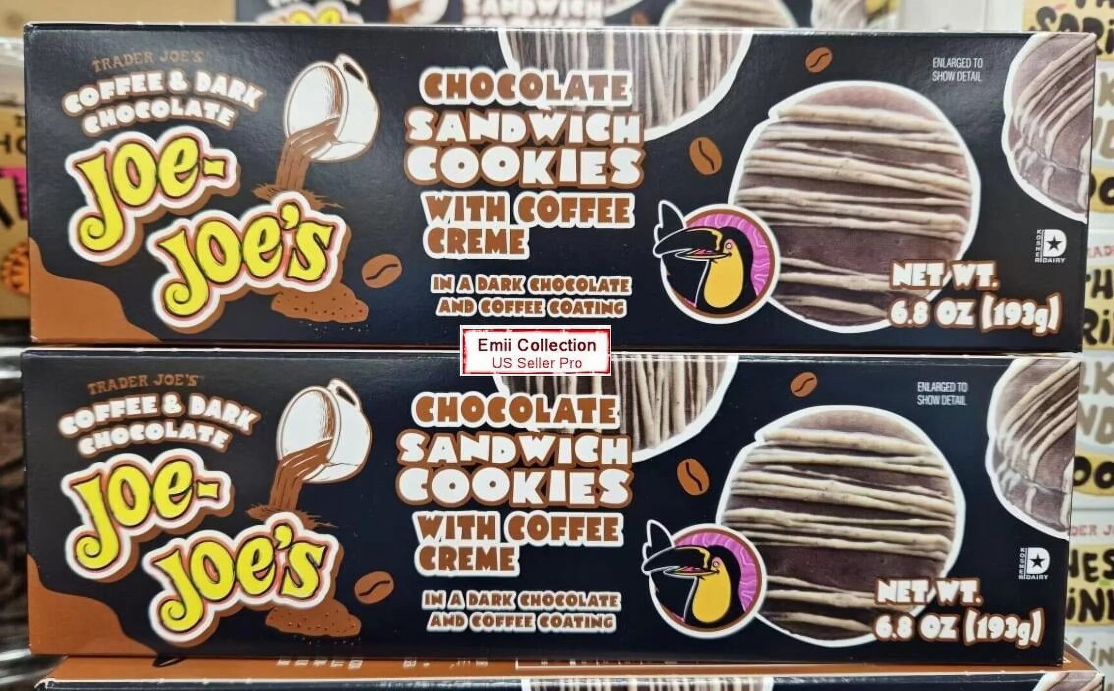 Coffee & Dark Chocolate Sandwich Cookies 6.8oz (2 Boxes) F60679