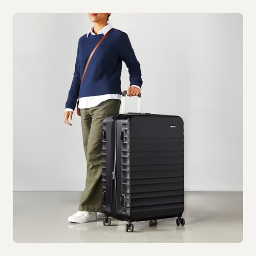 21" Hardside Carry-On Luggage, Hardshell Suitcase, Black N8902