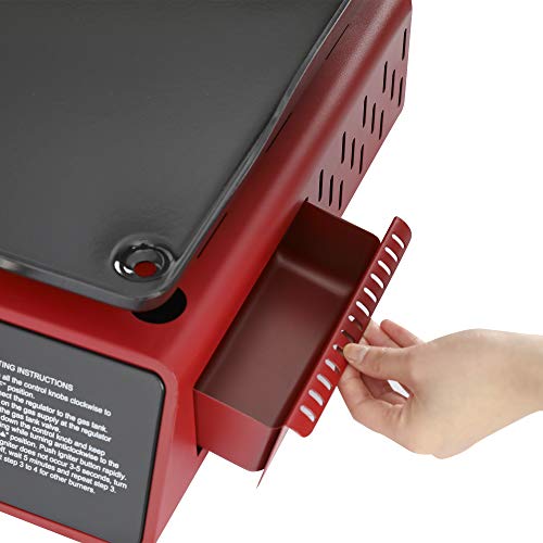 24-Inch 3-Burner Portable Table Top Gas Grill Griddle R7437