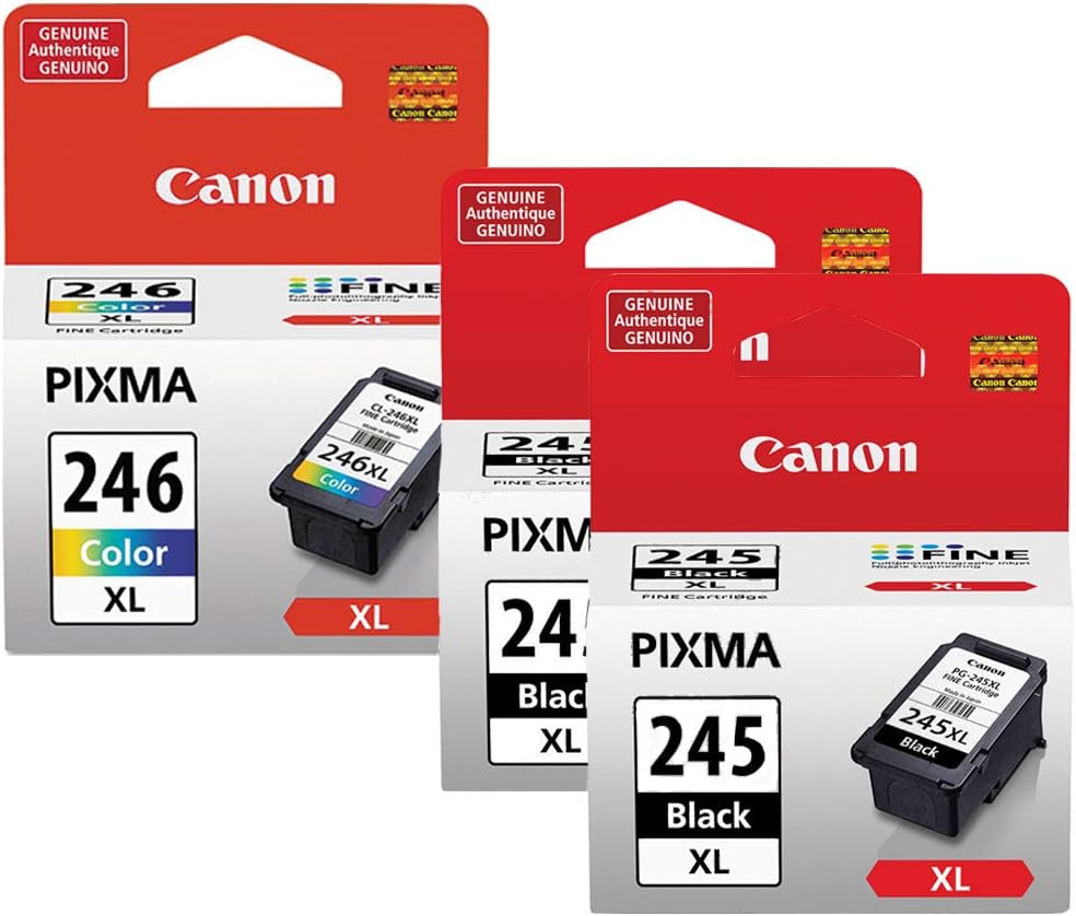 CL-246XL Color Ink Cartridge & Two PG-245XL Black Cartridge M6642