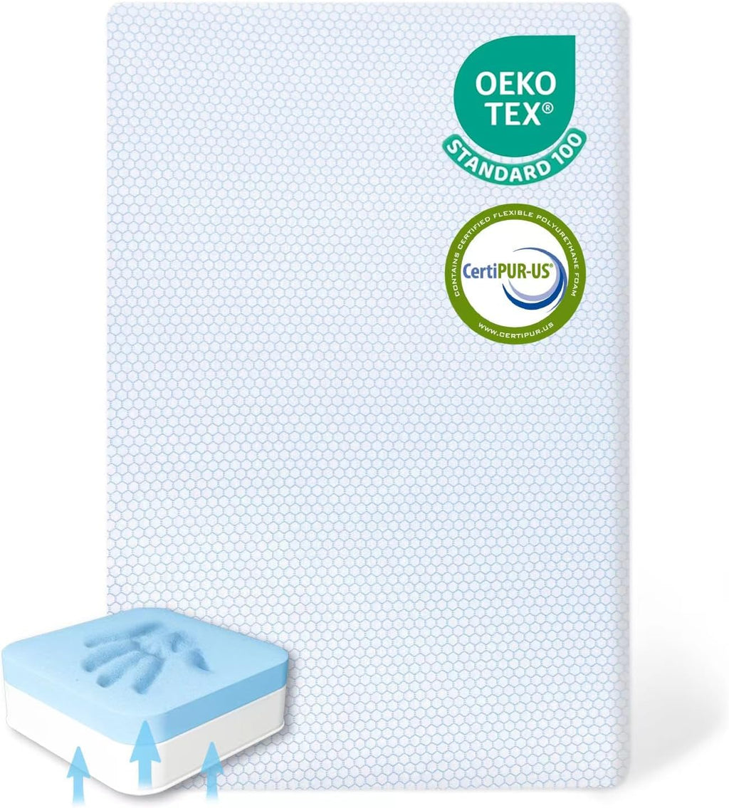38"x26" Memory Foam Pack N Play Mattress Pad with Washable Removable Cover A83899