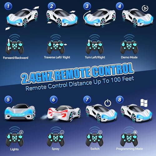 2.4GHz RC Drift Car with Cool Lights, Music & Spray Effects J10819