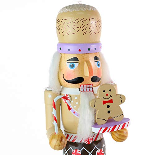 14" Wooden Gingerbread Chef Nutcracker B6434