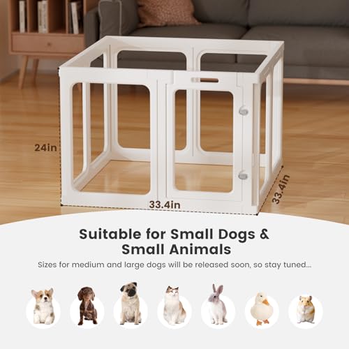 White 24" H Plastic Dog Playpen K2136