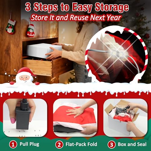 6 FT Christmas Inflatable Santa Claus with Built-In LEDs E699517