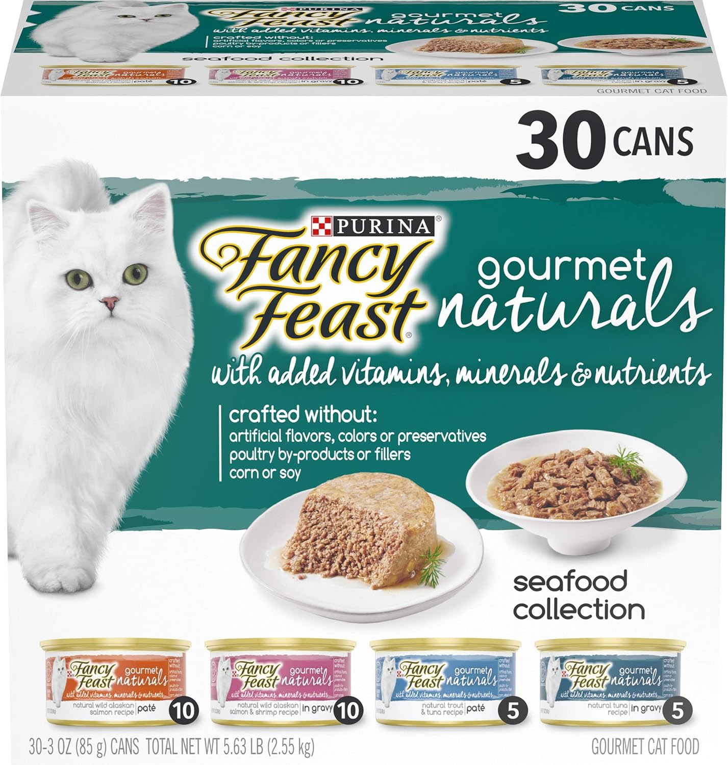Wet Cat Food Variety Pack Seafood - (Pack of 30) 3 oz. Cans S77406