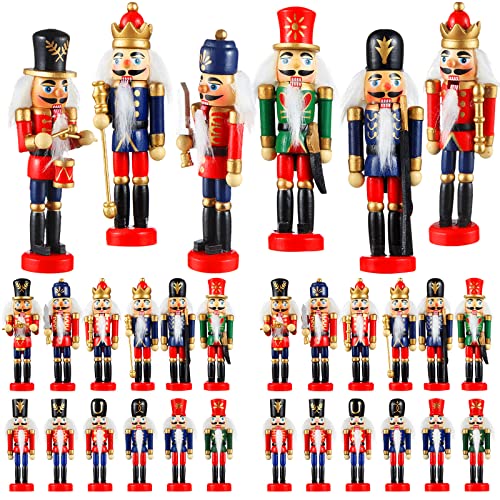12 Pcs Small Wooden Nutcracker Ornament R60792