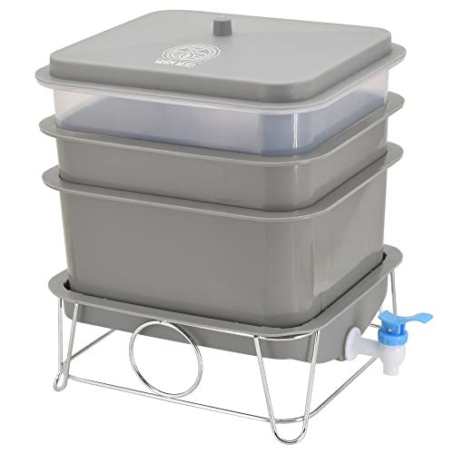 4-Tray Worm Composting Bin Kit with Coco Coir Brick V2621